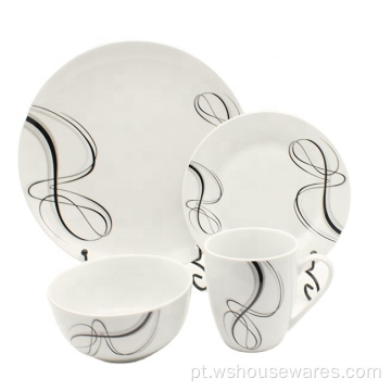 Conjuntos de dinnerware de porcelana